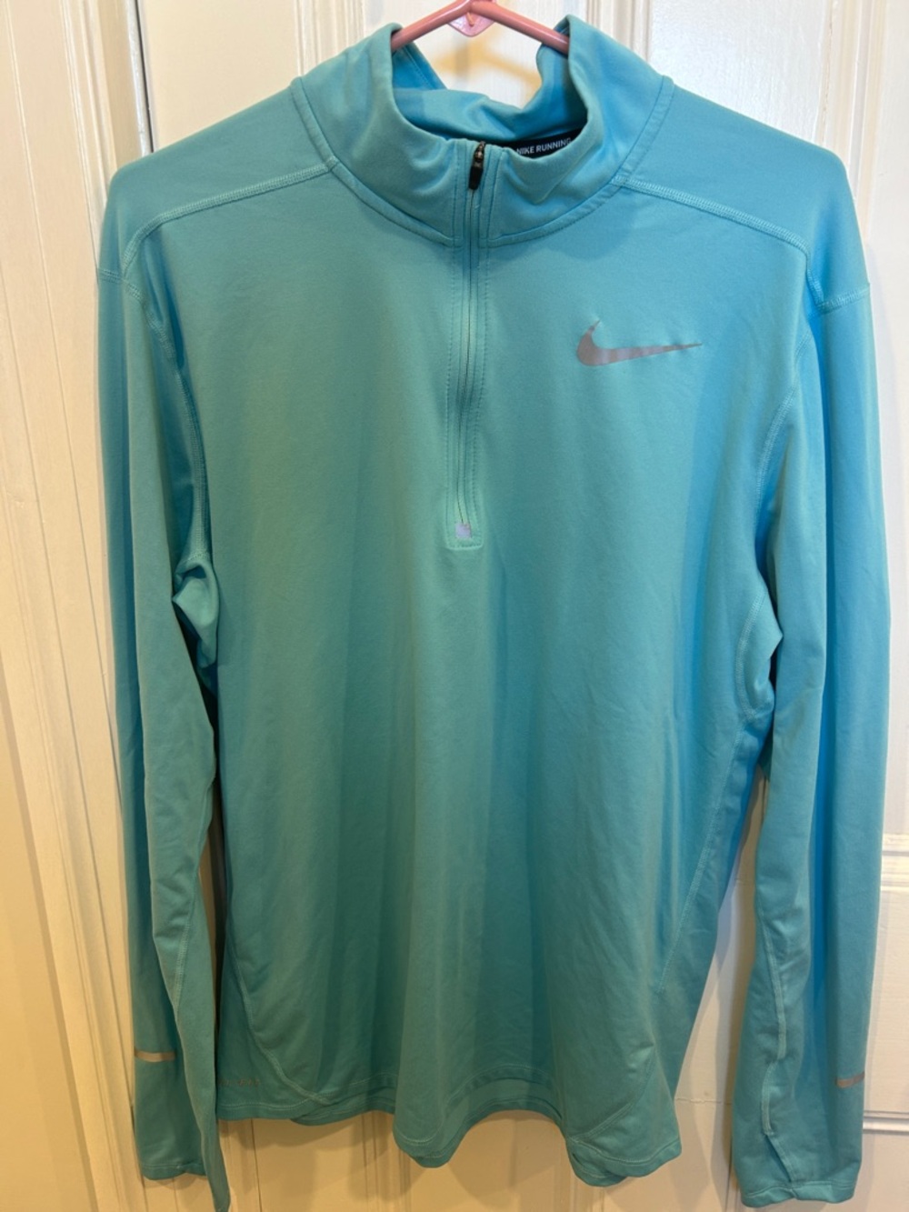 Nike 1/4 Zip Long Sleeve Top - Aqua/Turquoise